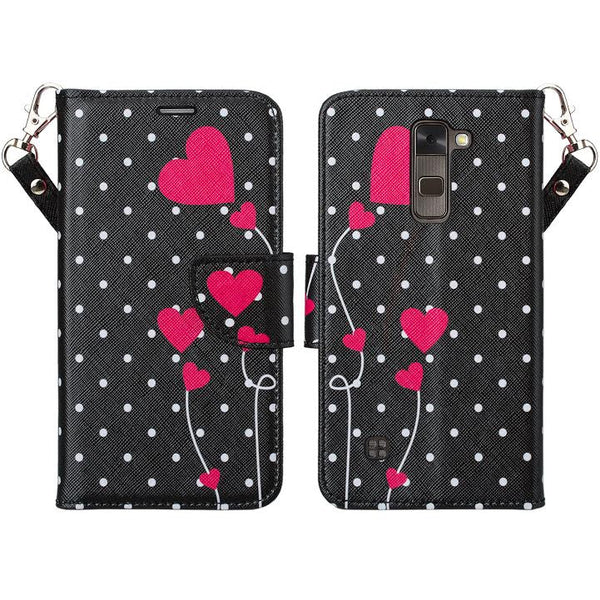 LG Stylo 2 Case, Stylo 2 V, Stylo 2 Plus Wallet Case - polka dots - www.coverlabusa.com