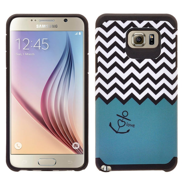 Samsung Galaxy Note 5 Case - hybrid teal anchor - www.coverlabusa.com