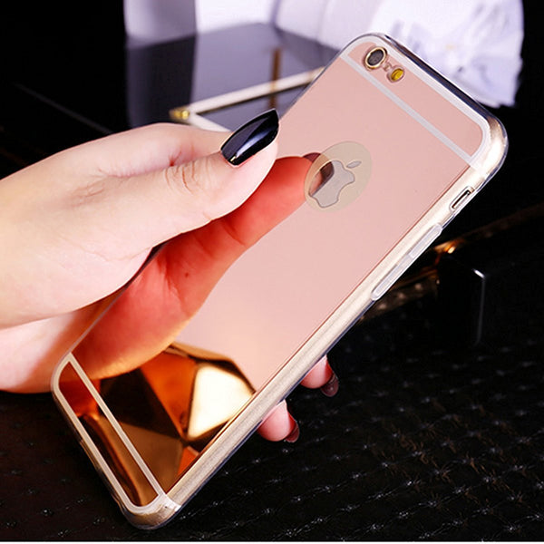 iPhone 8 case, Apple iPhone 8 mirror case gold - www.coverlabusa.com