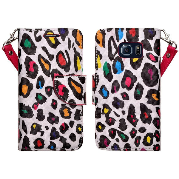 samsung galaxy S6 wallet case - Colored Spots - www.coverlabusa.com