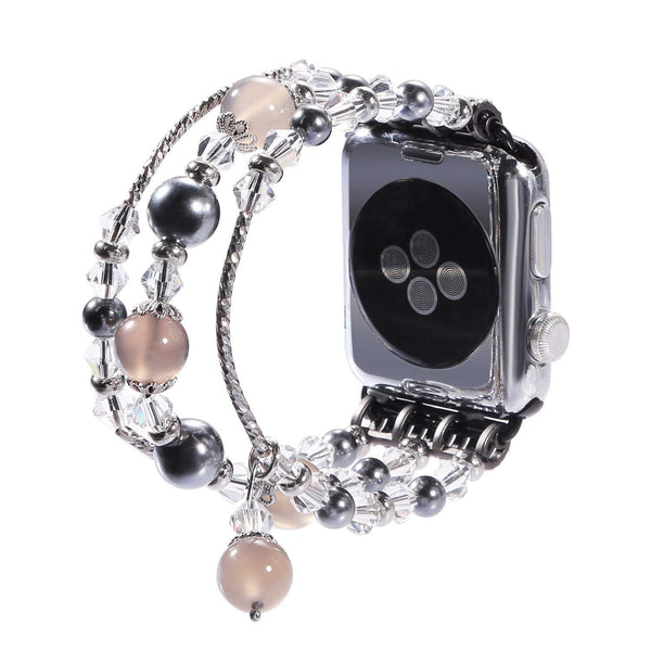 Apple Watch Band,Pearl Elastic Stretch 38mm - Grey - www.coverlabusa.com