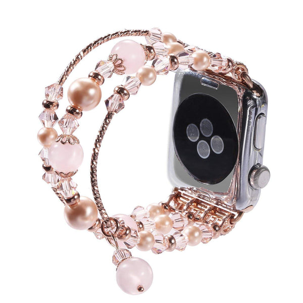 Apple Watch Band,Pearl Elastic Stretch 42mm - Pink - www.coverlabusa.com