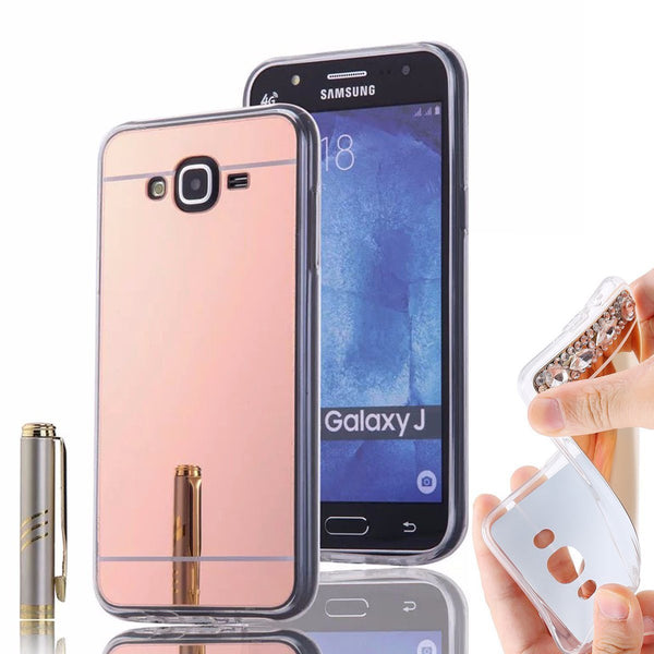 Galaxy J3 Case, Galaxy Sky, Galaxy Express Prime Case, Galaxy Sol, Galaxy Amp Prime - mirror rose gold - www.coverlabusa.com