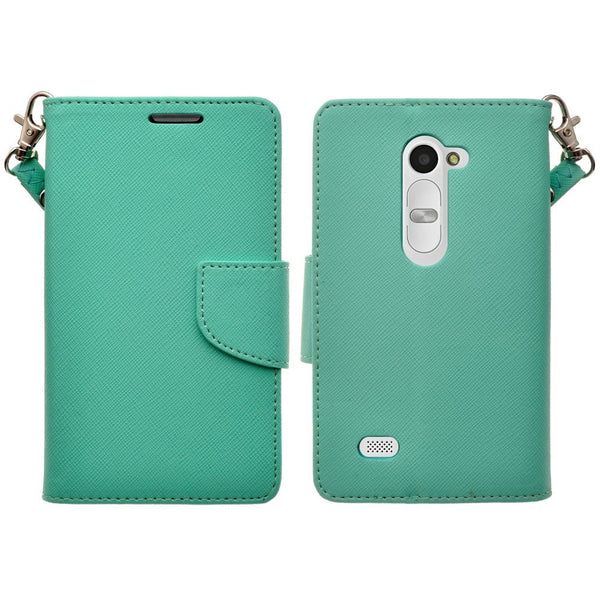 LG Leon LTE Case | Lg Tribute 2 Case | LG Power | LG Sunset | LG Destiny | LG Risio leather wallet Case - teal  - www.coverlabusa.com