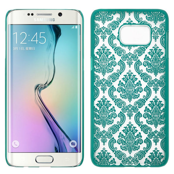 Samsung Galaxy S6 Edge Ultra Slim Damask Vintage Case - Teal