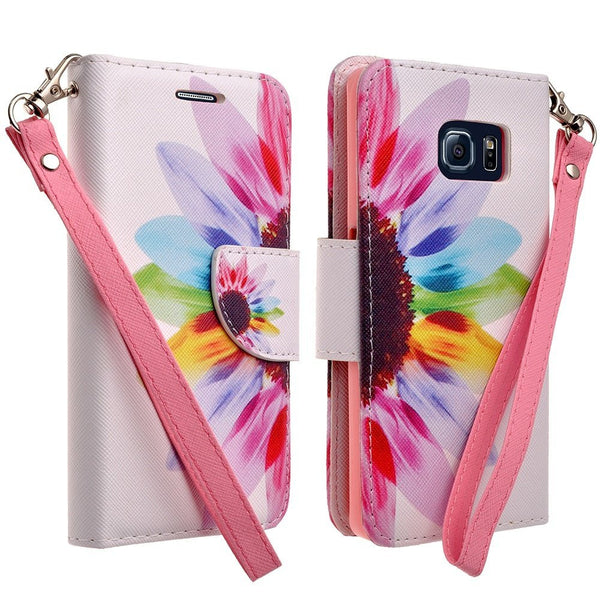 samsung galaxy S6 Edge wallet case - Sunflower - www.coverlabusa.com