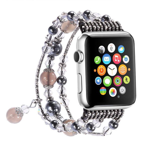 Apple Watch Band,Pearl Elastic Stretch 38mm - Grey - www.coverlabusa.com