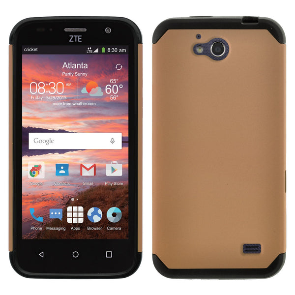 ZTE Overture2 Slim Hybrid Dual Layer Case - Gold - www.coverlabusa.com