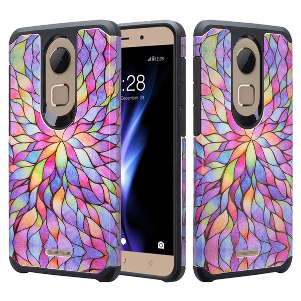 tmobile revvl plus, coolpad revvl plus case cover - rainbow flower - www.coverlabusa.com