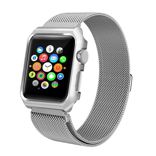 Apple iWatch Band Stainless Steel Mesh Milanese Loop - 38mm - Silver - www.coverlabusa.com