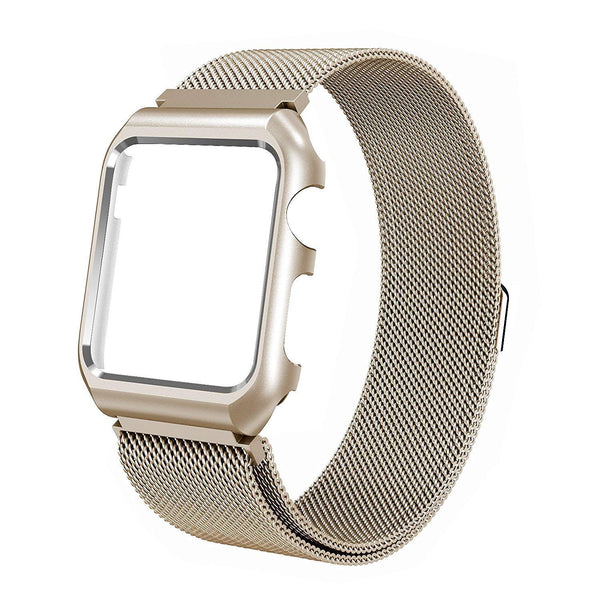 Apple iWatch Band Stainless Steel Mesh Milanese Loop - 42mm - Gold - www.coverlabusa.com