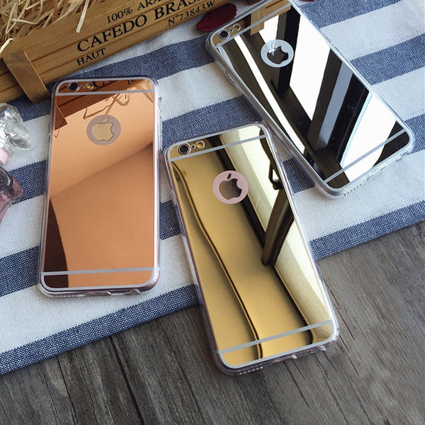 iPhone 8 case, Apple iPhone 8 mirror case gold - www.coverlabusa.com