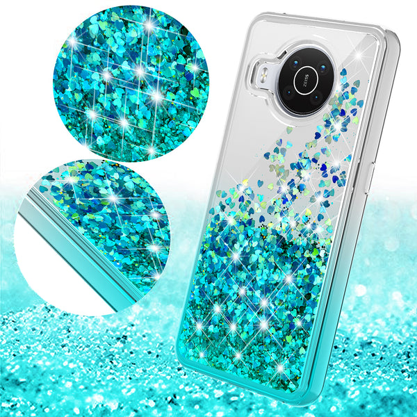 clear liquid phone case for nokia x100 - teal - www.coverlabusa.com