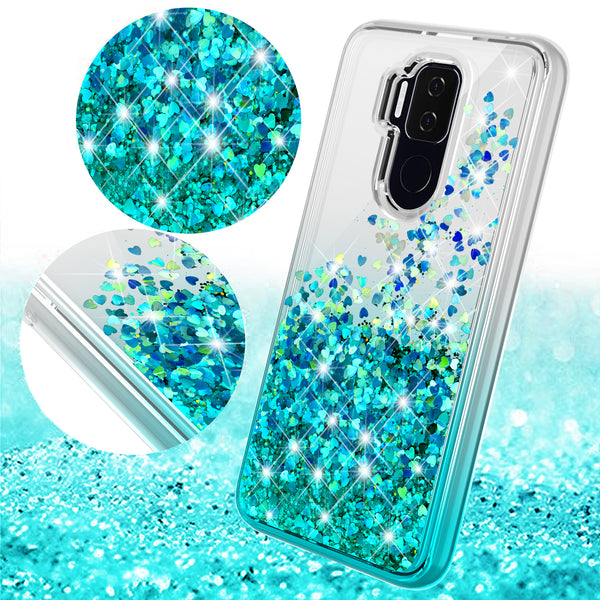 clear liquid phone case for cricket influence - teal - www.coverlabusa.com