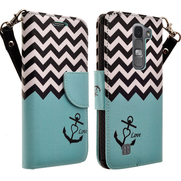 lg volt2 wallet case - teal anchor - www.coverlabusa.com