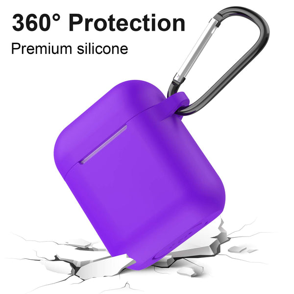 apple airpods charging case silicone cover - www.coverlabusa.com - purple