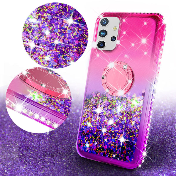 glitter phone case for samsung galaxy a32 5G - hot pink/purple gradient - www.coverlabusa.com