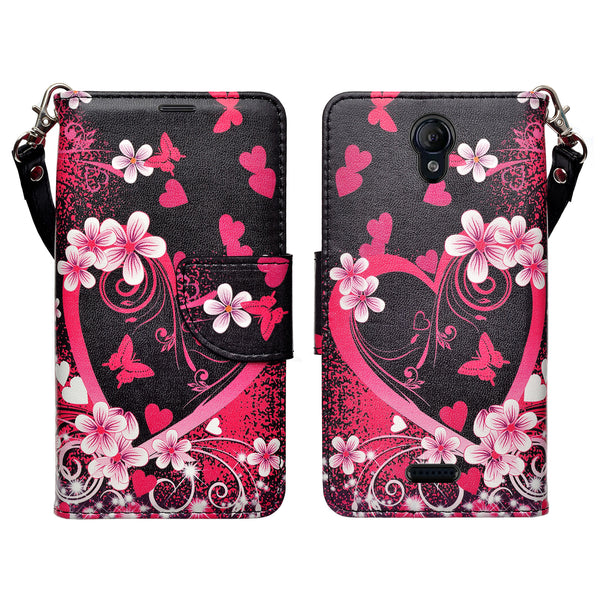 at&t fusion z/motivate wallet case - rainbow flower - www.coverlabusa.com