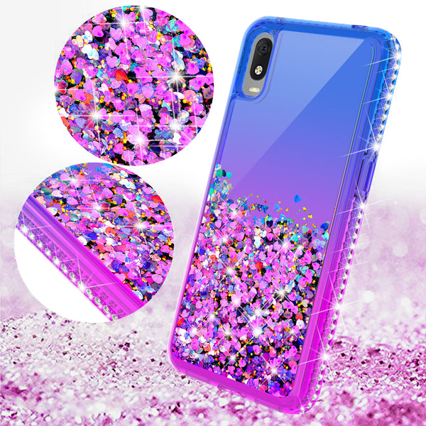 glitter phone case for alcatel jitterbut smart 3 - blue/purple gradient - www.coverlabusa.com