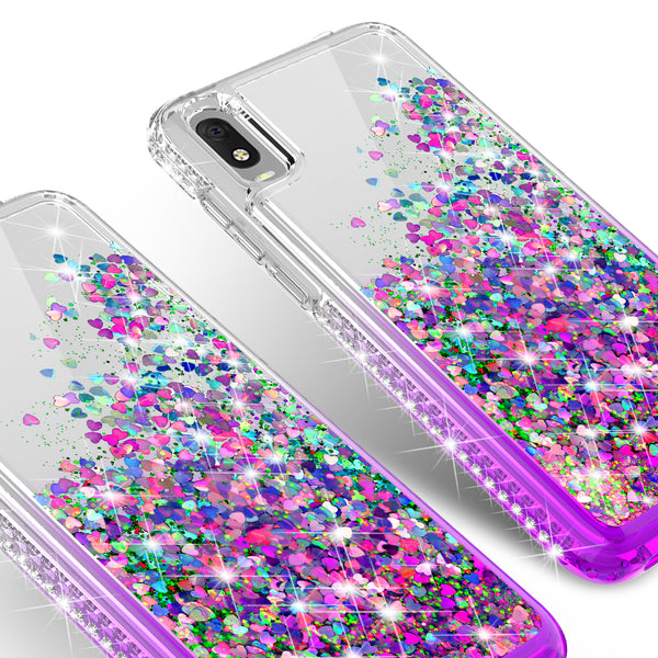 clear liquid phone case for alcatel jitterbug smart 3 - purple - www.coverlabusa.com