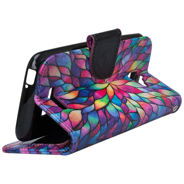 coolpad catalyst wallet case - rainbow flower - www.coverlabusa.com