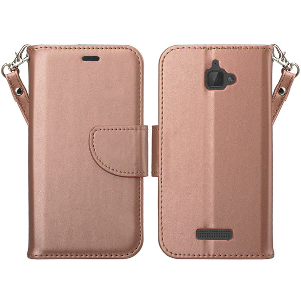 coolpad catalyst wallet case - Solid Rose Gold - www.coverlabusa.com