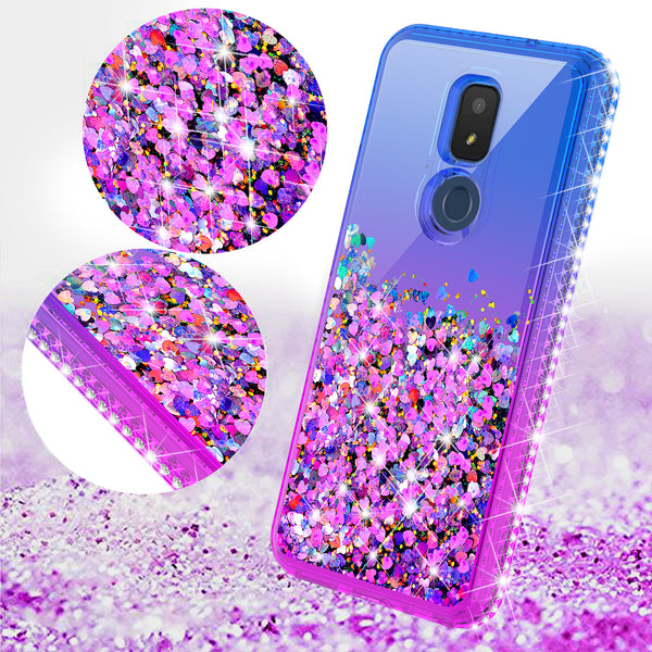 glitter phone case for cricket icon 3 - blue/purple gradient - www.coverlabusa.com