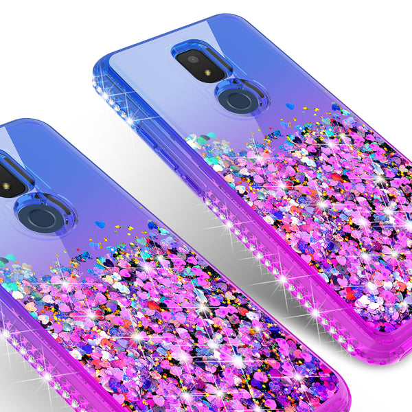 glitter phone case for cricket icon 3 - blue/purple gradient - www.coverlabusa.com