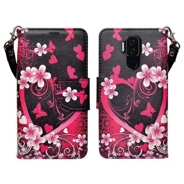 cricket influence wallet case - heart butterflies - www.coverlabusa.com