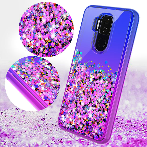 glitter phone case for cricket influence - blue/purple gradient - www.coverlabusa.com