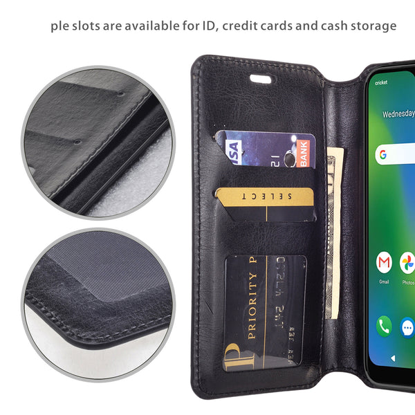 cricket influence wallet case - black - www.coverlabusa.com