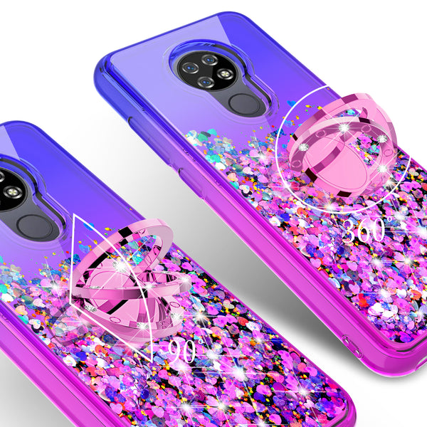 glitter phone case for cricket ovation - blue/purple gradient - www.coverlabusa.com