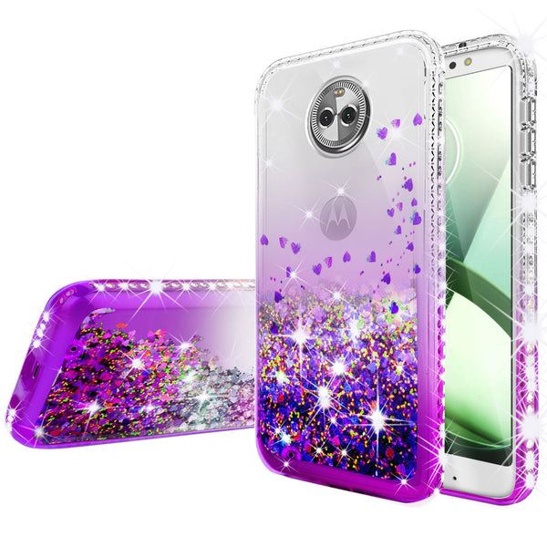 clear liquid phone case for motorola moto g6 2018 - purple - www.coverlabusa.com 