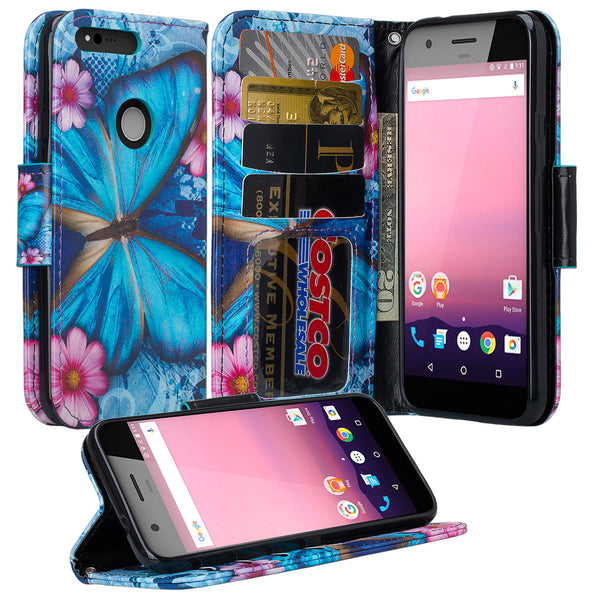 google pxiel cover,pixel wallet case - blue butterfly - www.coverlabusa.com