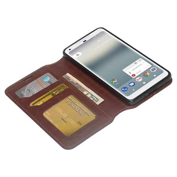 Google Pixel 2 Wallet Case - brown - www.coverlabusa.com