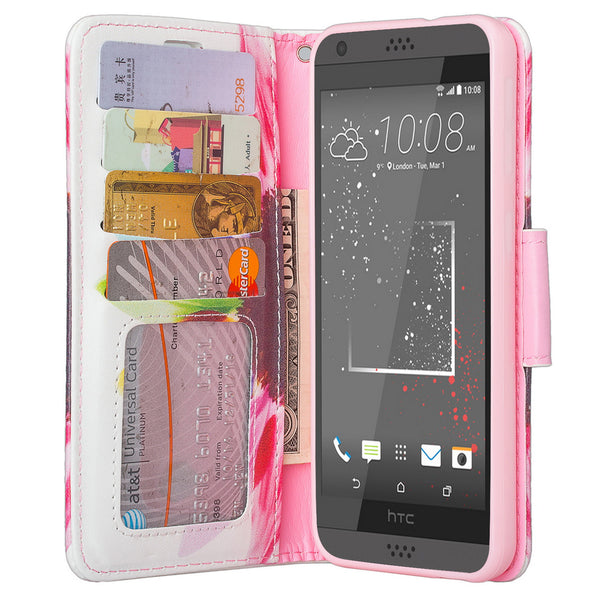 HTC Desire 530 Wallet Case, sun flower www.coverlabusa.com