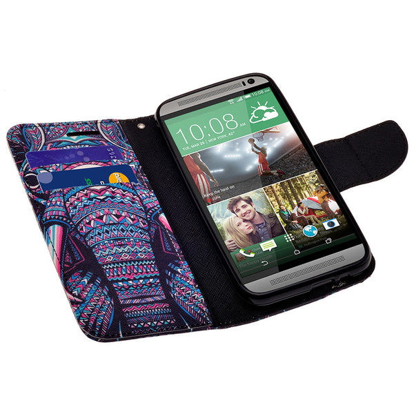 HTC One M9 wallet case - Tribal Elephant - www.coverlabusa.com