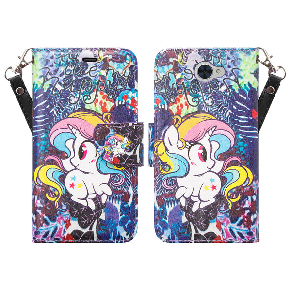 Huawei Ascend XT 2 Wallet Case - Rainbow Unicorn - www.coverlabusa.com