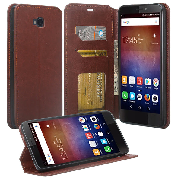 Huawei Ascend Xt leather wallet case - brown - www.coverlabusa.com