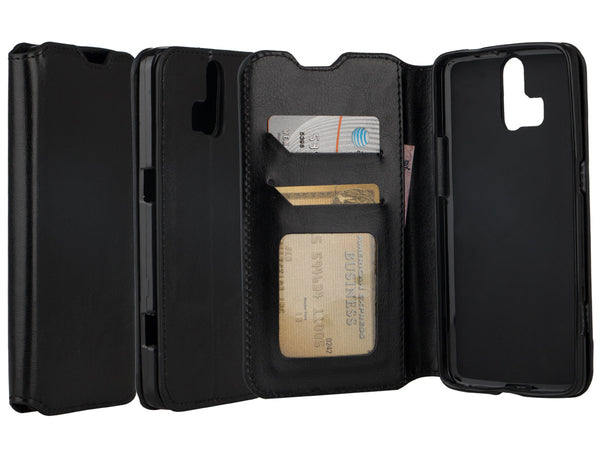 ZTE Axon Pro Wallet Case - black - www.coverlabusa.com