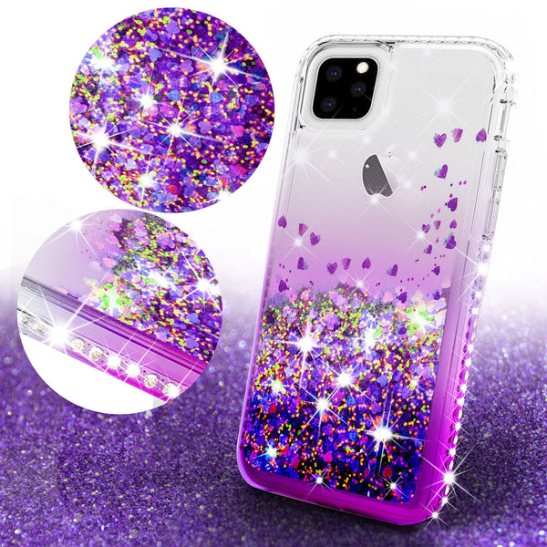 clear liquid phone case for apple iphone 13 pro - purple - www.coverlabusa.com
