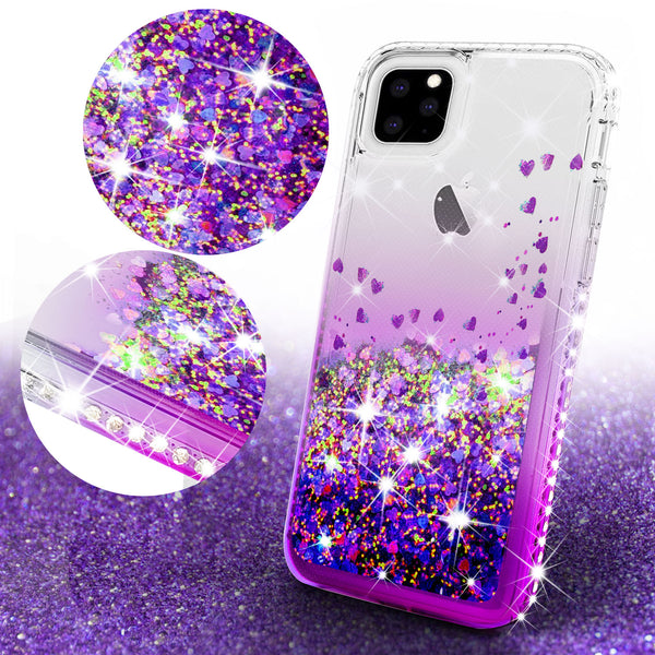 clear liquid phone case for apple iphone 11 - purple - www.coverlabusa.com