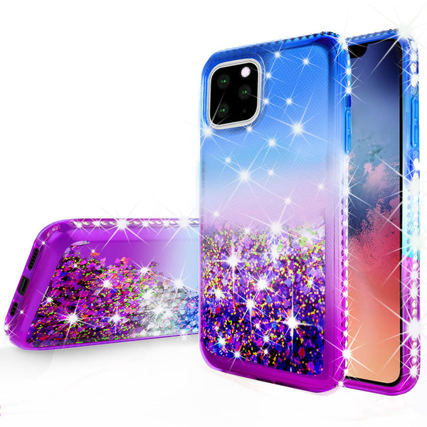 glitter phone case for apple iphone 11 - blue/purple gradient - www.coverlabusa.com