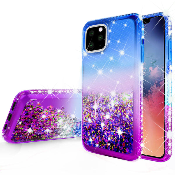 glitter phone case for apple iphone 11 pro - blue/purple gradient - www.coverlabusa.com