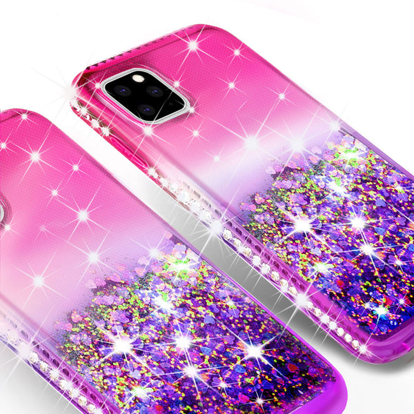 glitter phone case for apple iphone 13 pro - hot pink/purple gradient - www.coverlabusa.com
