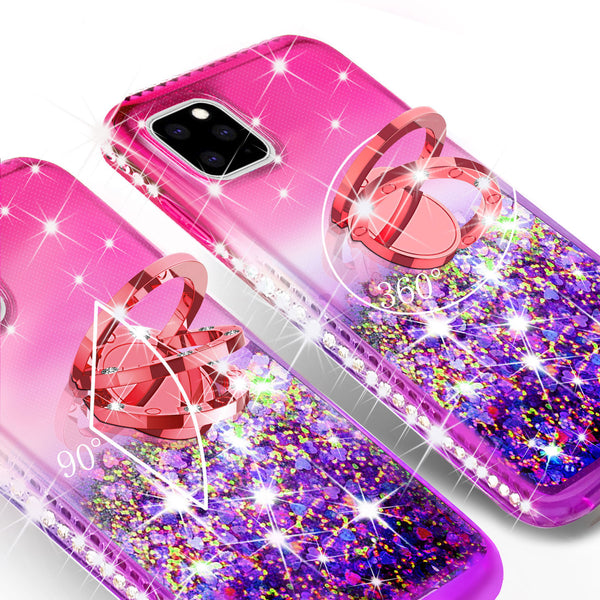 glitter phone case for apple iphone 12 mini - hot pink/purple gradient - www.coverlabusa.com