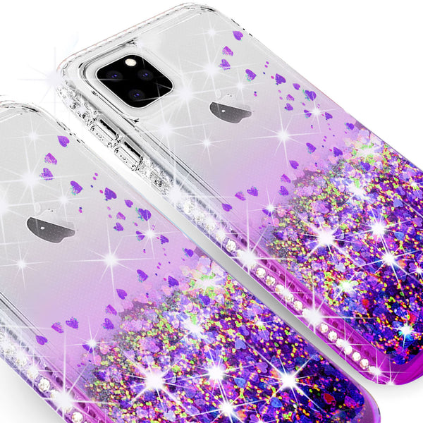 clear liquid phone case for apple iphone 11 - purple - www.coverlabusa.com