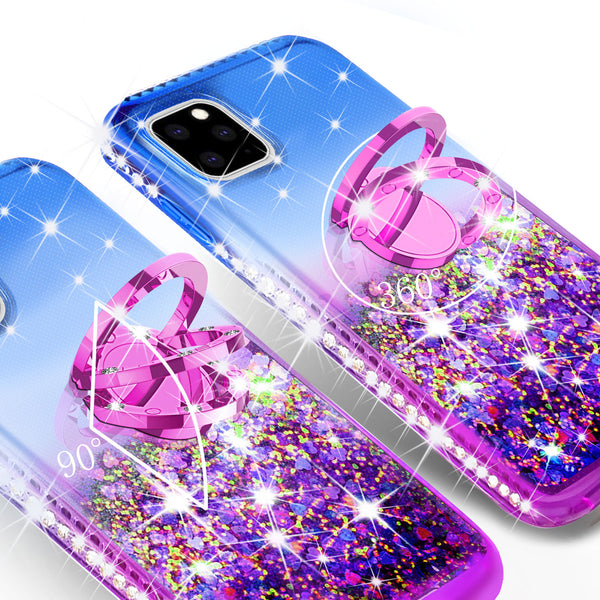 glitter phone case for apple iphone 12 pro - blue/purple gradient - www.coverlabusa.com