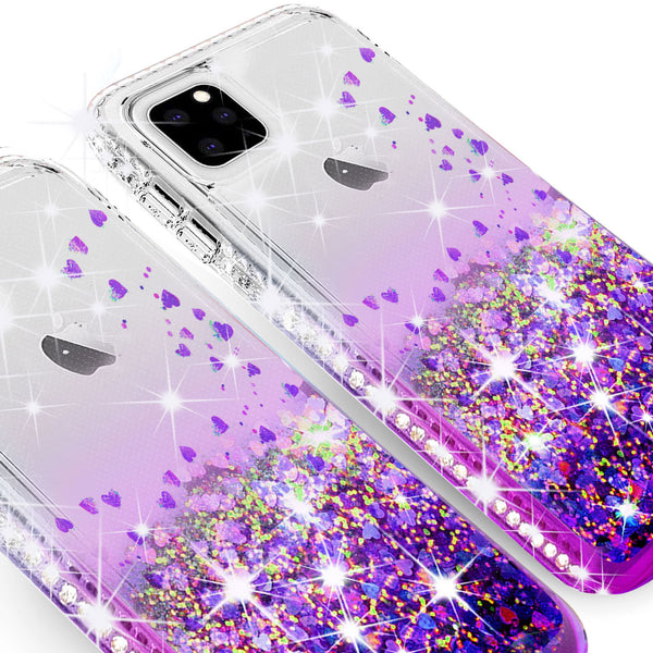 clear liquid phone case for apple iphone 11 pro - purple - www.coverlabusa.com