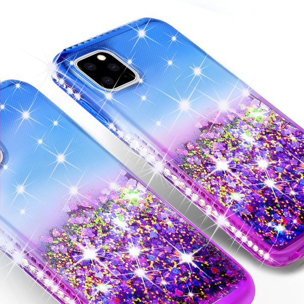 glitter phone case for apple iphone 11 - blue/purple gradient - www.coverlabusa.com